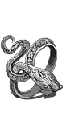 Covetous Silver Serpent Ring