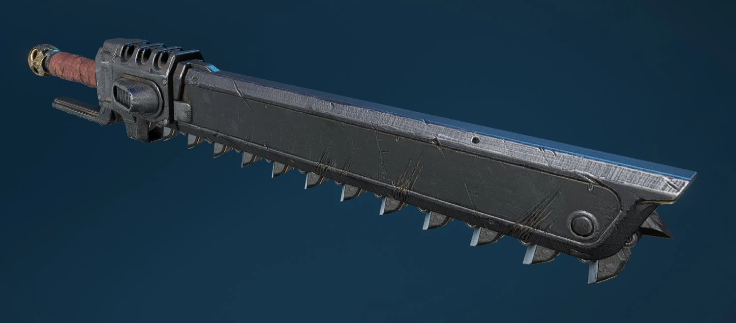 Melee: White Scars Chainsword (Block Variant)